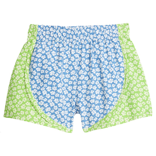 BISBY Track Shorts- Mixed Lawn Floral