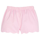 Little English Scallop Short - Light Pink Twill