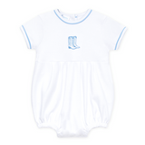 Magnolia Baby Darling Cowboy Boots Bubble- Light Blue