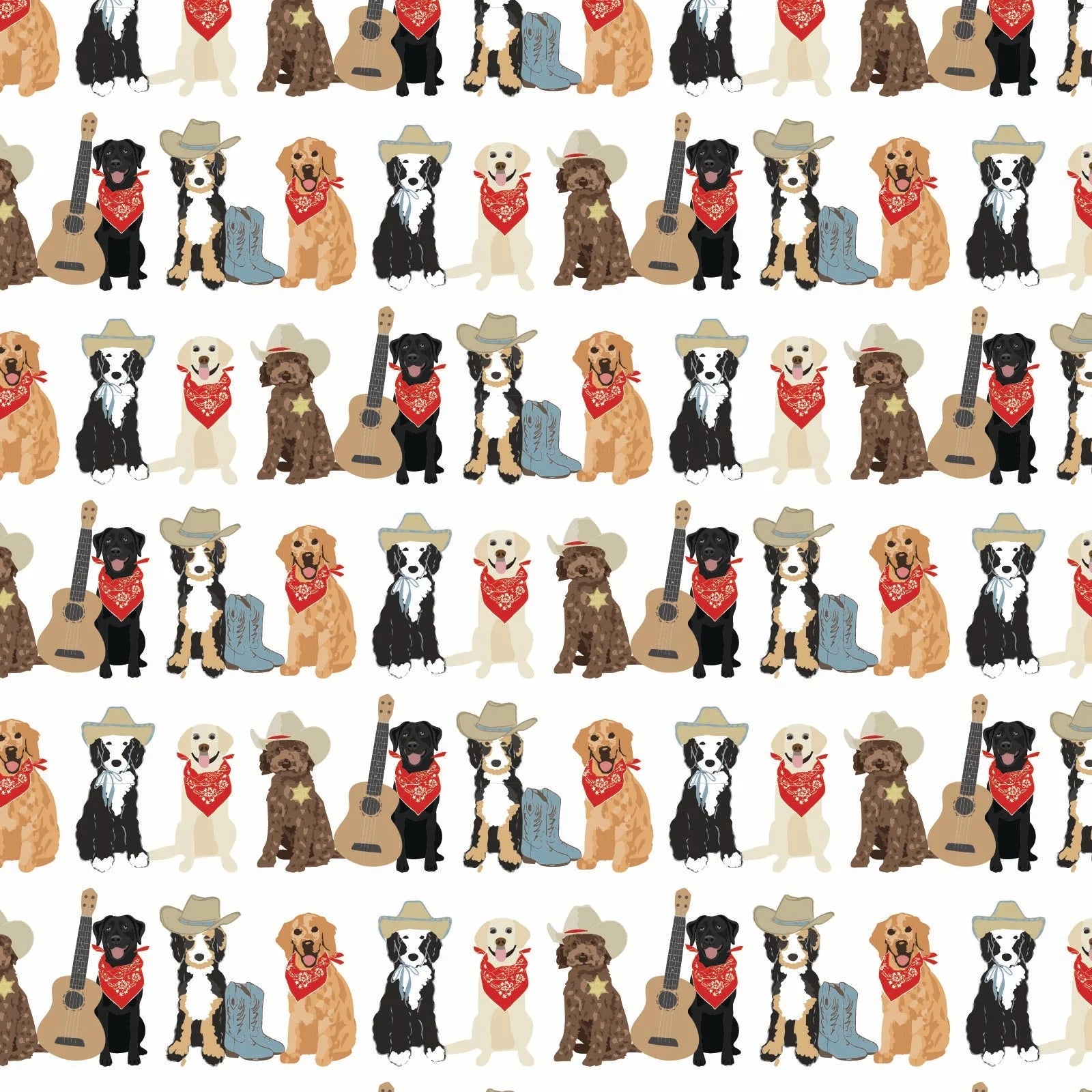 Lila and Hayes Emery Girls' Short Set - Western Pups
