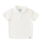 Weezie French Terry Polo- White