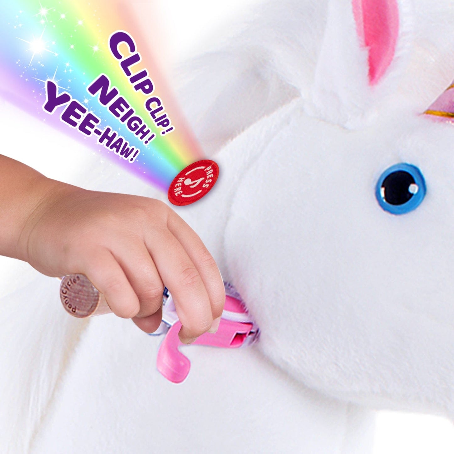 Model U® Unicorn Riding Toy For Age 4-7 White