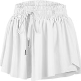 Azarhia White Flowy Shorts