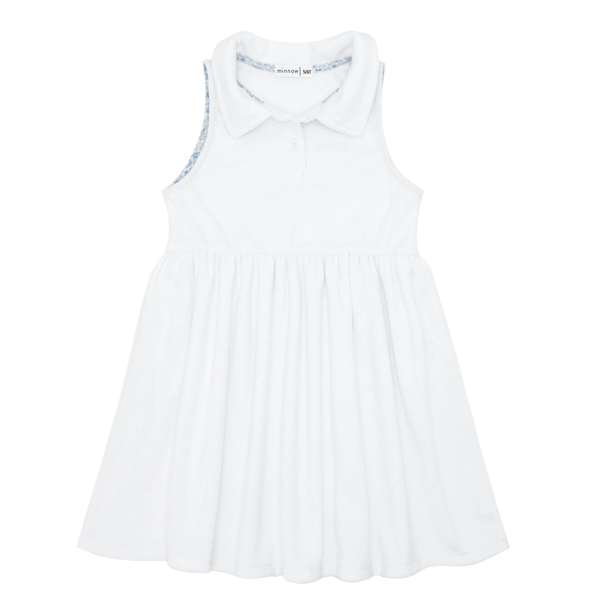 Minnow White French Terry Tennis Dress