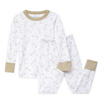Magnolia Baby Darling Cowboy Boots Long Pajamas- Ivory
