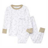Magnolia Baby Darling Cowboy Boots Long Pajamas- Ivory