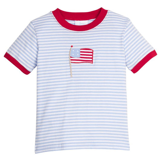 Little English Applique T-Shirt- Flag