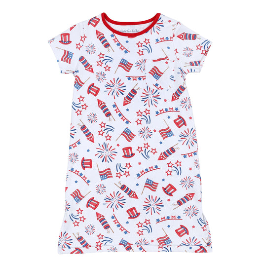 Magnolia Baby Red, White and Blue Short Sleeve Nightdress