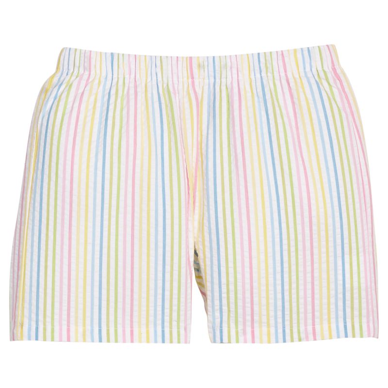 Little English Basic Short - Rainbow Stripe Seersucker