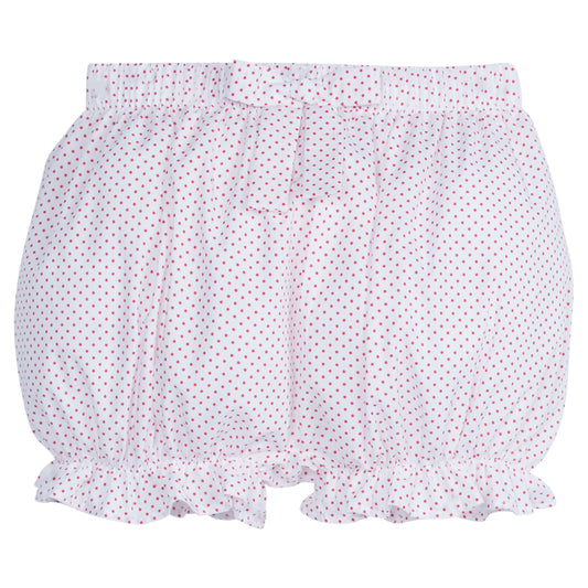 Little English Bow Bloomer - Red Polka Dot