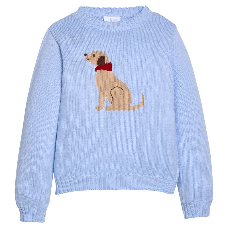 Little English Intarsia Sweater- Seated Lab