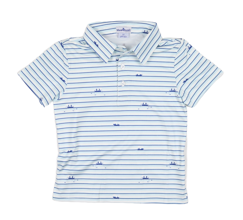 BlueQuail Gone Fishin' Polo Short Sleeve Shirt