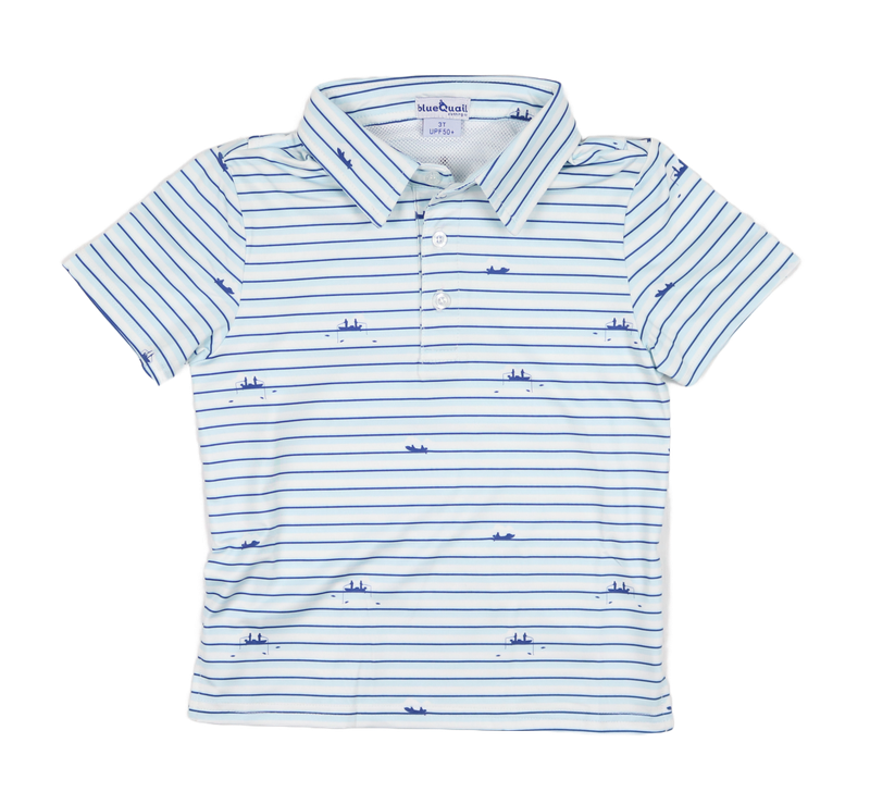 BlueQuail Gone Fishin' Polo Short Sleeve Shirt