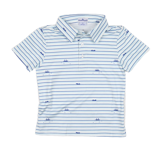 BlueQuail Gone Fishin' Polo Short Sleeve Shirt