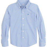 Southern Tide Intercoastal Bengal Stripe Sport Shirt- Cobalt Blue