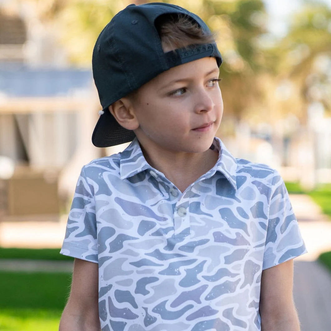 Burlebo Youth Polo- White Camo