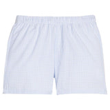 Little English Basic Short - Light Blue Seersucker Gingham