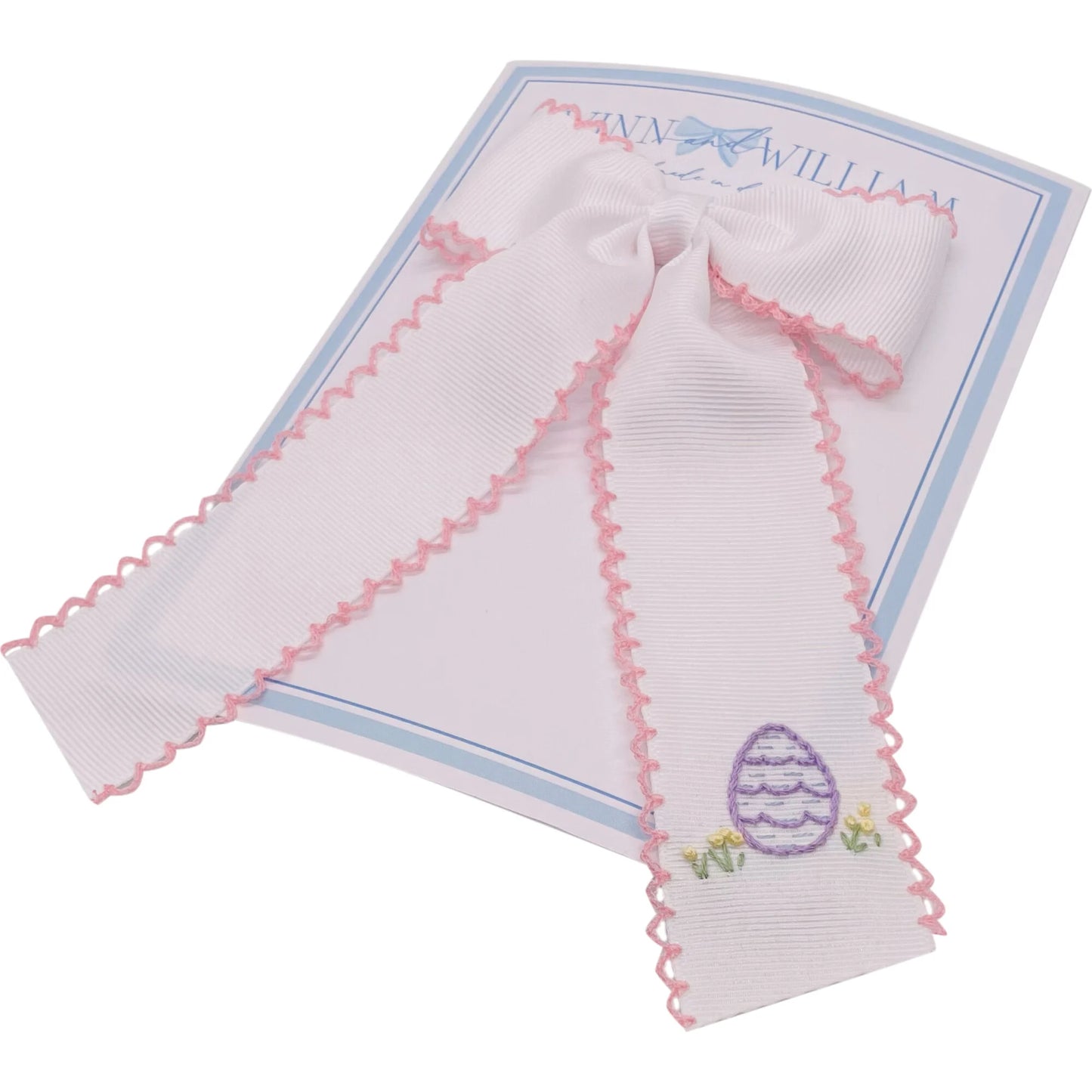 Pink Moonstitch Egg Bow