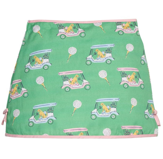 Little English Colleen Skirt- Pink Paws on Par