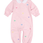 Florence Eiseman Stripe Knit Longall With Hearts