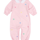 Florence Eiseman Stripe Knit Longall With Hearts