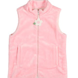Plush Fleece Zip Up Vest- Pink