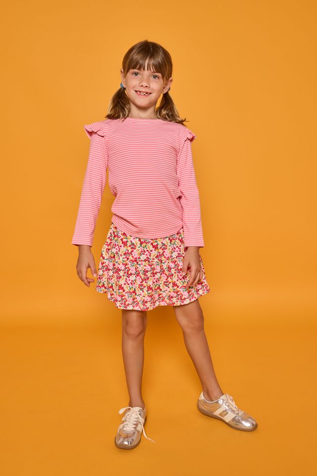 Sadie Tee- Pale Pink Stripe