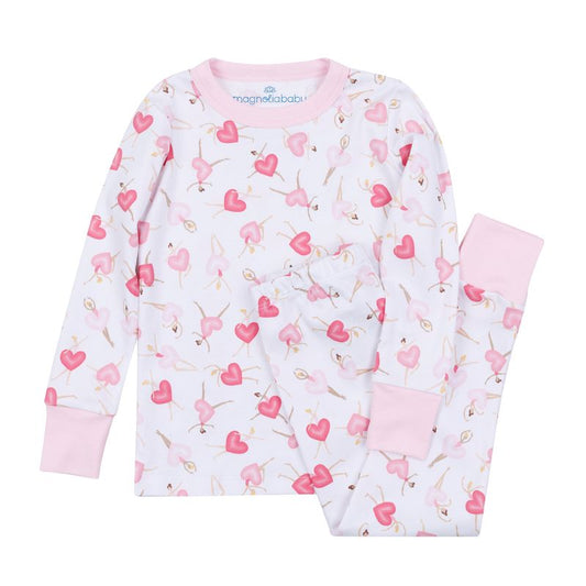 Magnolia Baby Dancing Hearts Long Pajamas