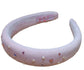 Padded Ribbed Headband with Jewels