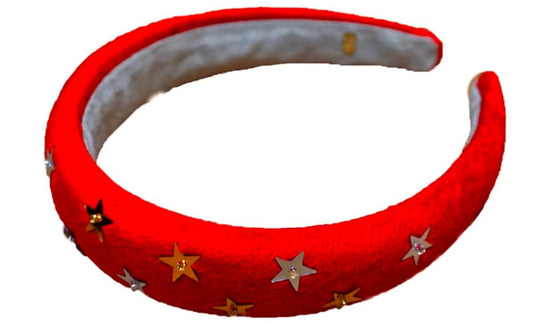 Star Studded Headband - Red