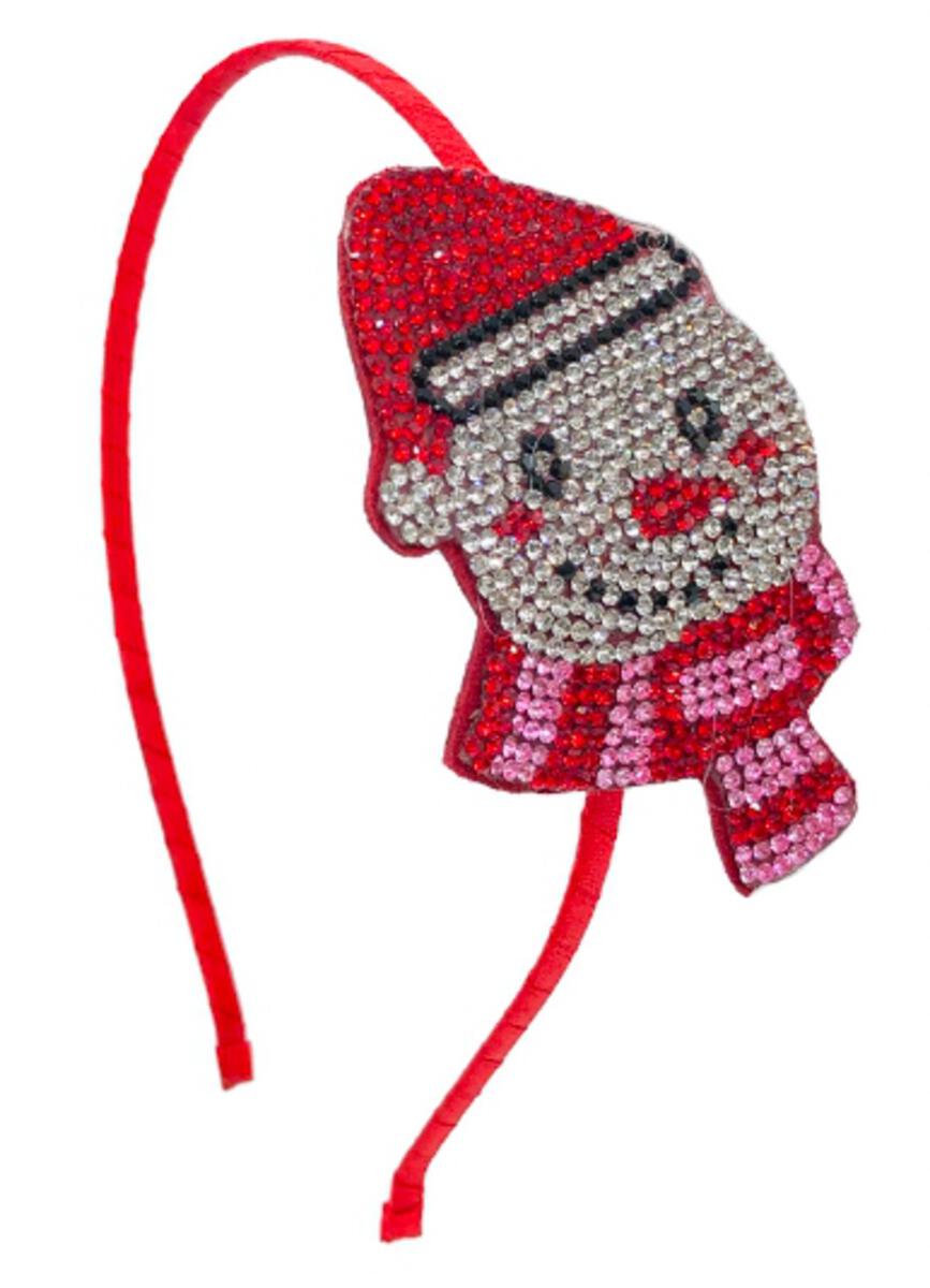 Crystal Santa Snowman Headband