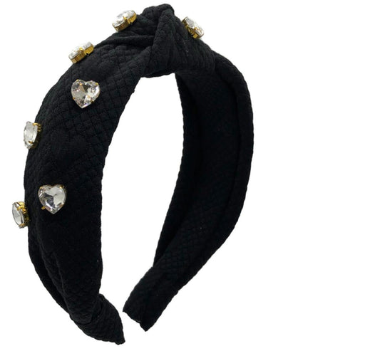 Bari Lynn Heart Jewel Knot Headband
