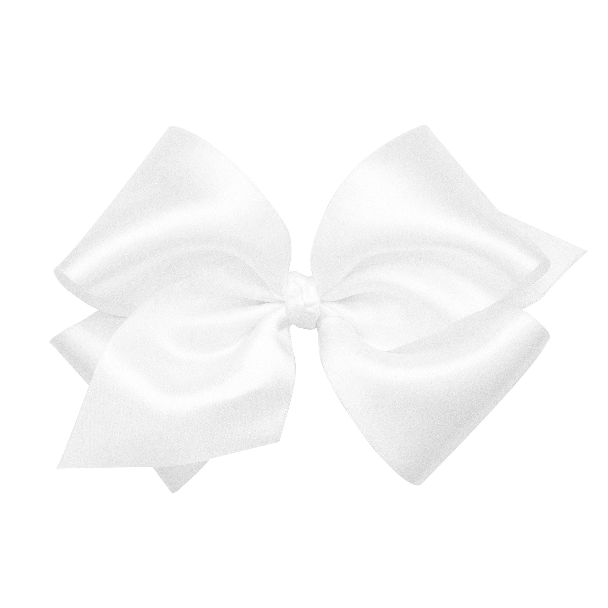 Wee Ones White Frnch Satin Hair Bow