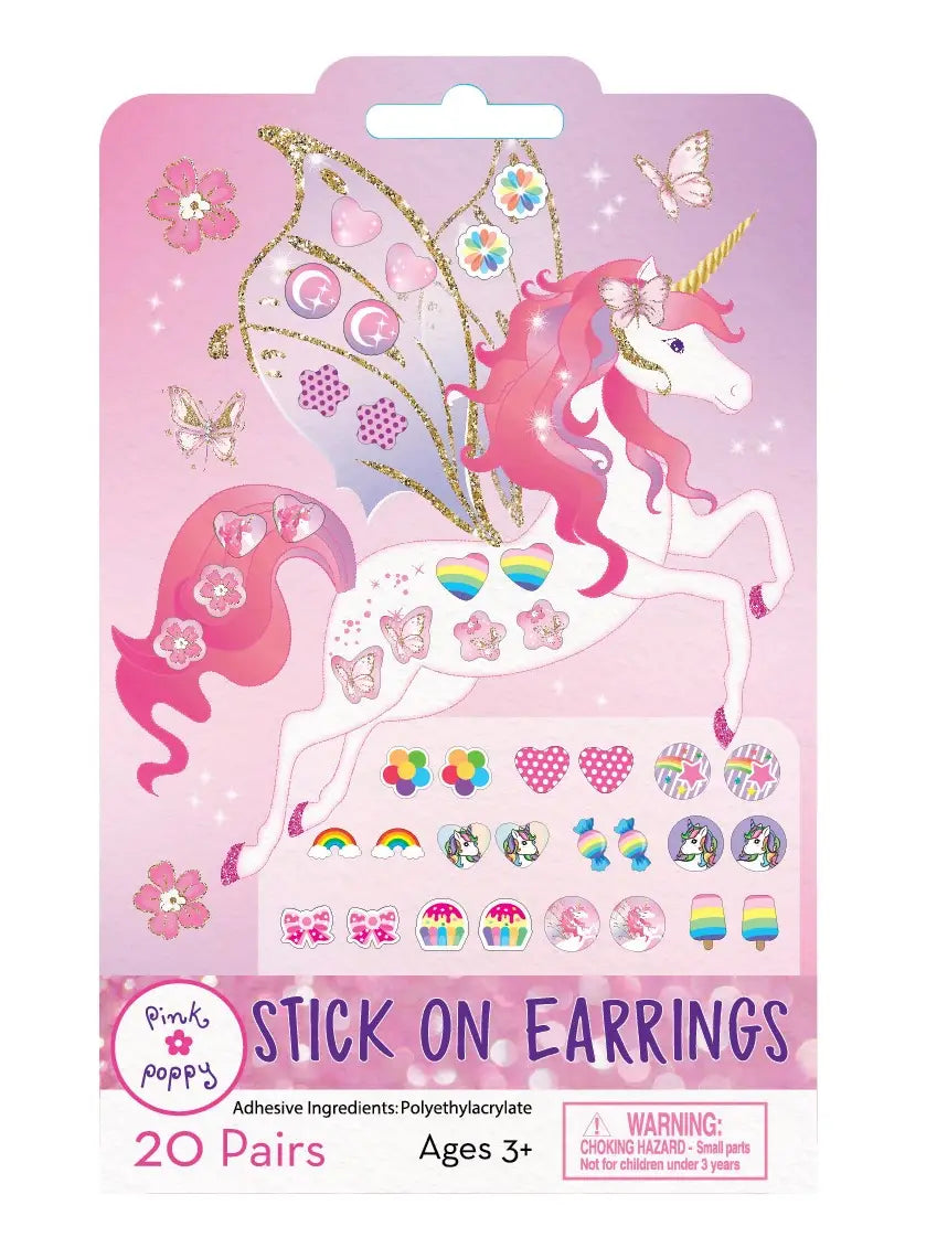 Unicorn Princess Stick On Earrings