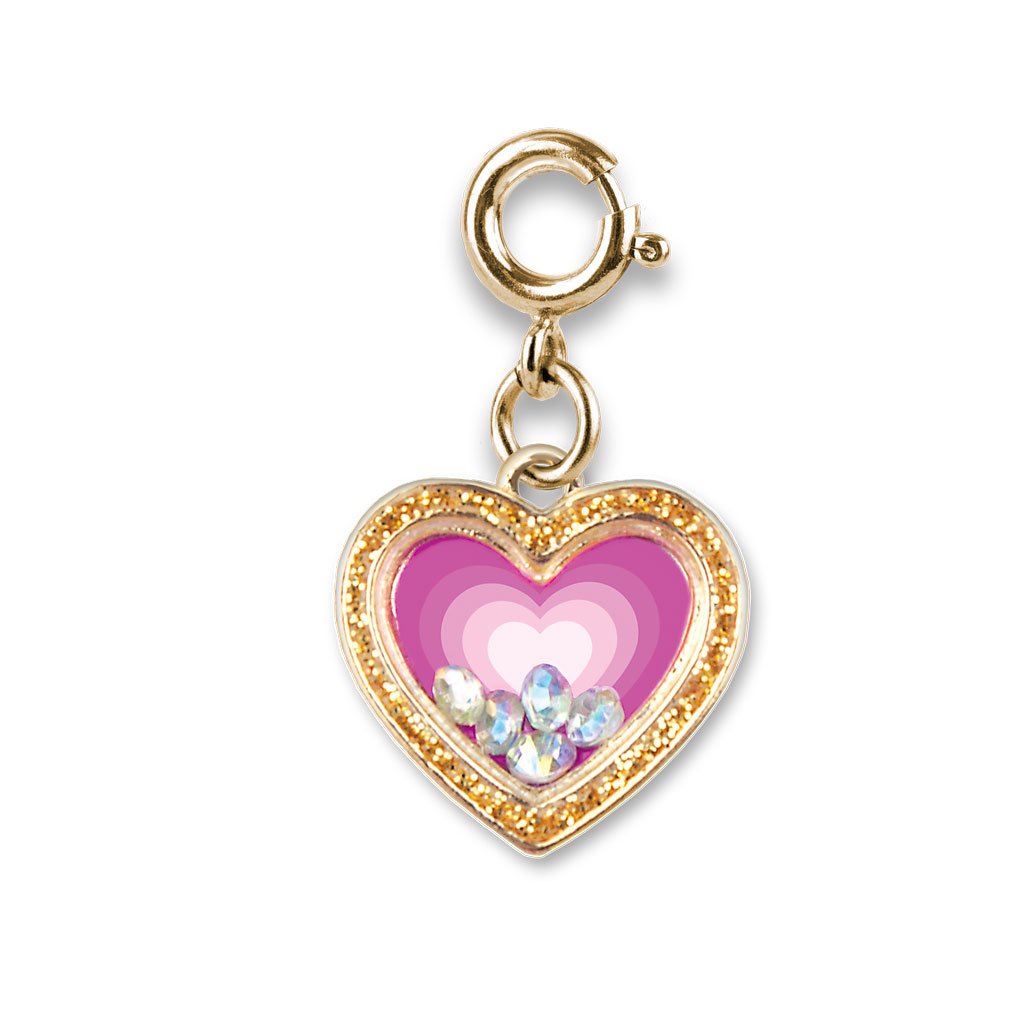 Gold Heart Shaker Charm CHARM IT