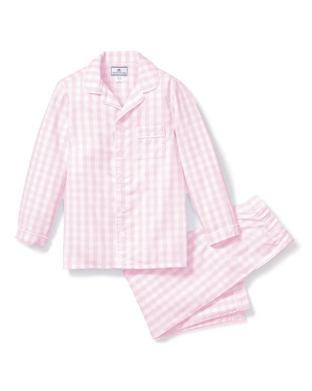 Petite Plume Children's Pink Gingham Pajama Set