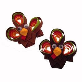 Turkey Hair Stacker Bows for Belles