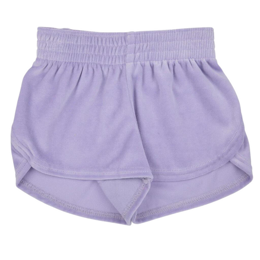 Azarhia Steph Kids Athletic Shorts -  Lavender Velour