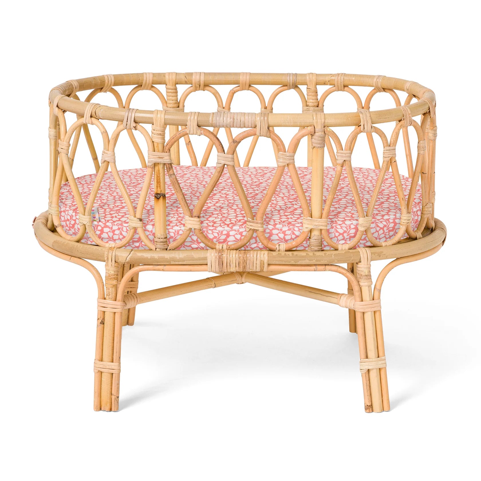 Poppie Crib - Coral Leaves
