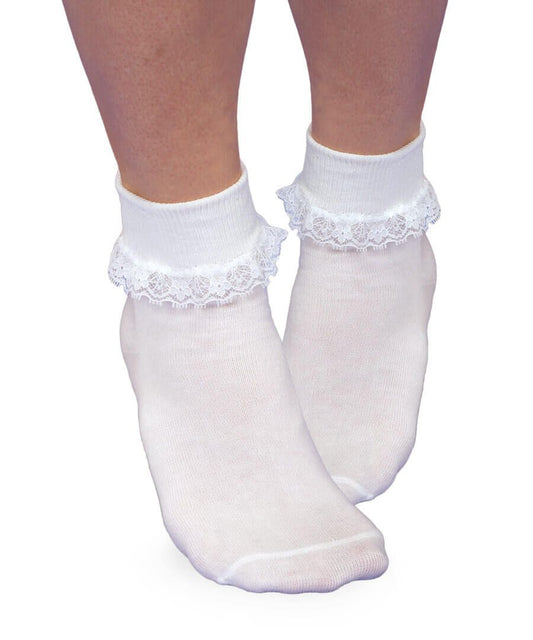 White Simplicity Lace Sock
