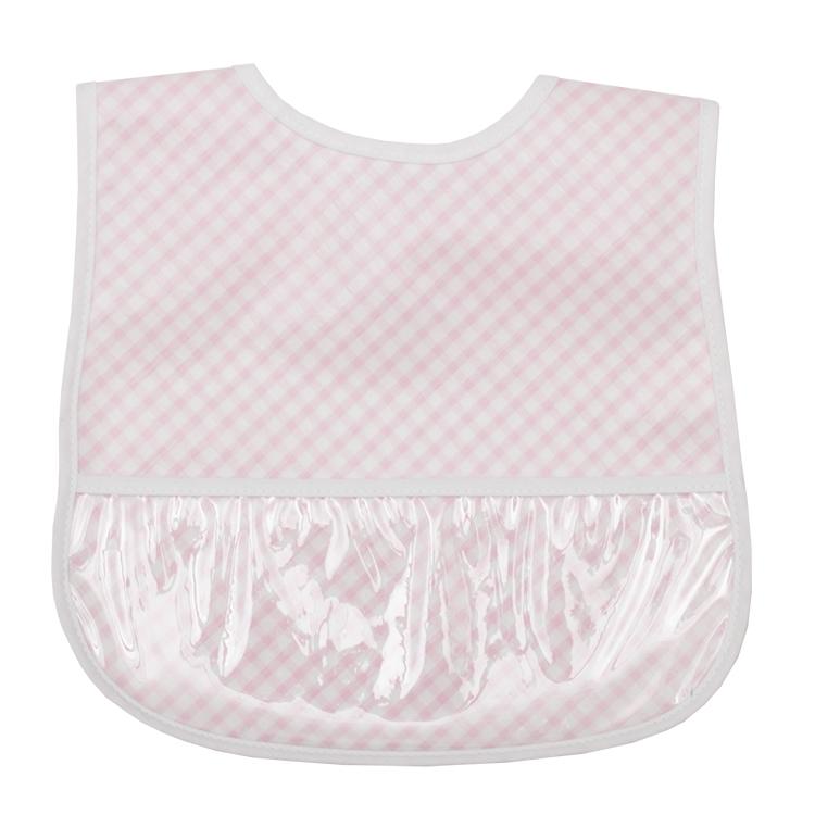 3 Marthas Laminated Bib - Pink Check