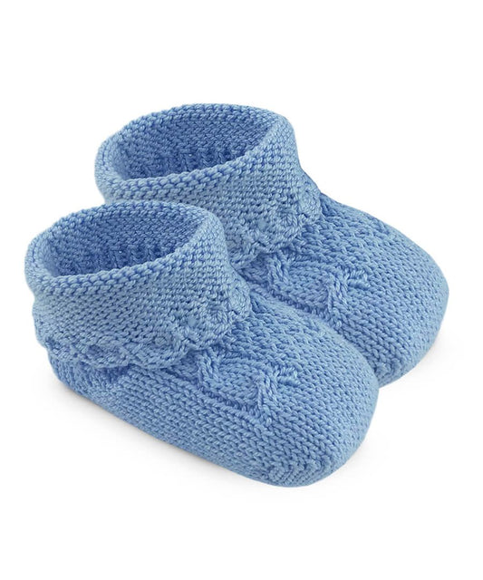 Cable Knit Baby Booties