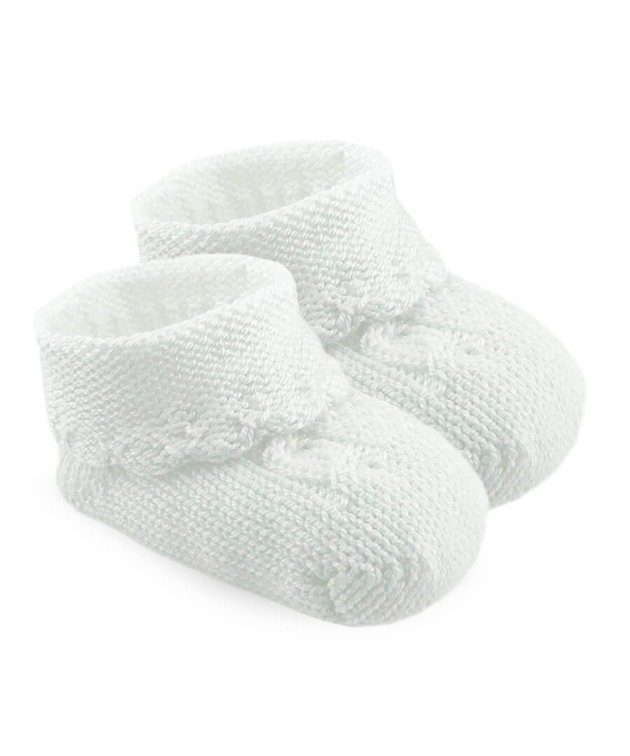 Cable Knit Baby Booties