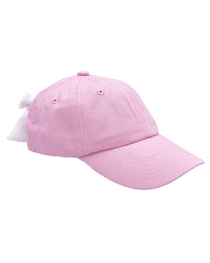 Customizable Bow Baseball Hat in Palmer Pink (Girls)