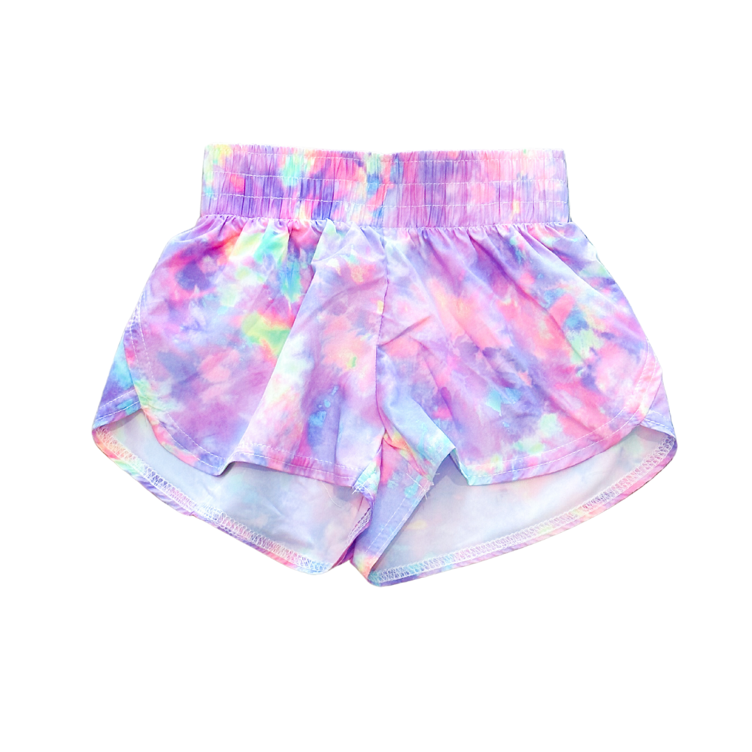 Azarhia Steph Kids Athletic Shorts - Opal Swirl