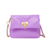 Tiny Treats and Zomi Gems Quilted Soft Heart Lock Children's Purse - Lavender Purple