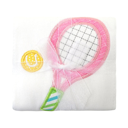 3 Marthas Pink Tennis Burp Cloth