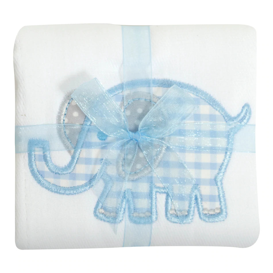Blue Elephant Burp Cloth 3 Marthas