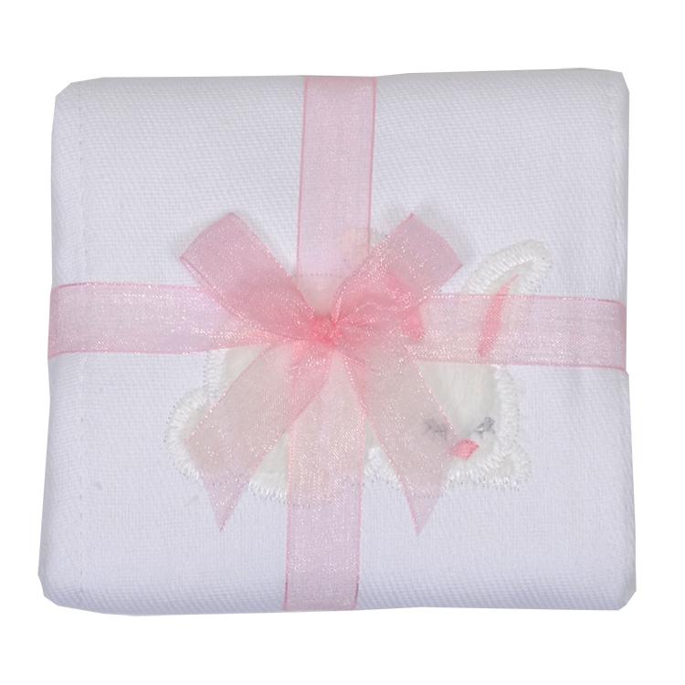 3 Marthas Pink Bunny Burp Cloth