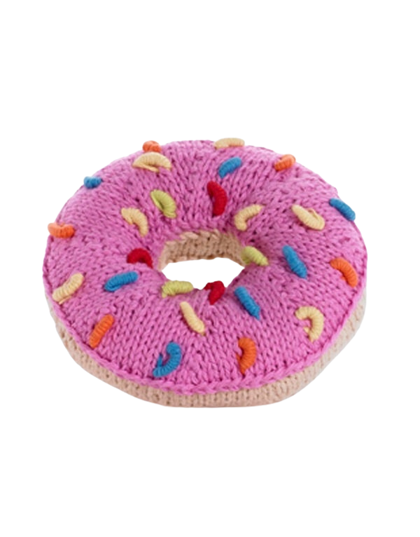 Pink Donut Rattle Made by Pebble